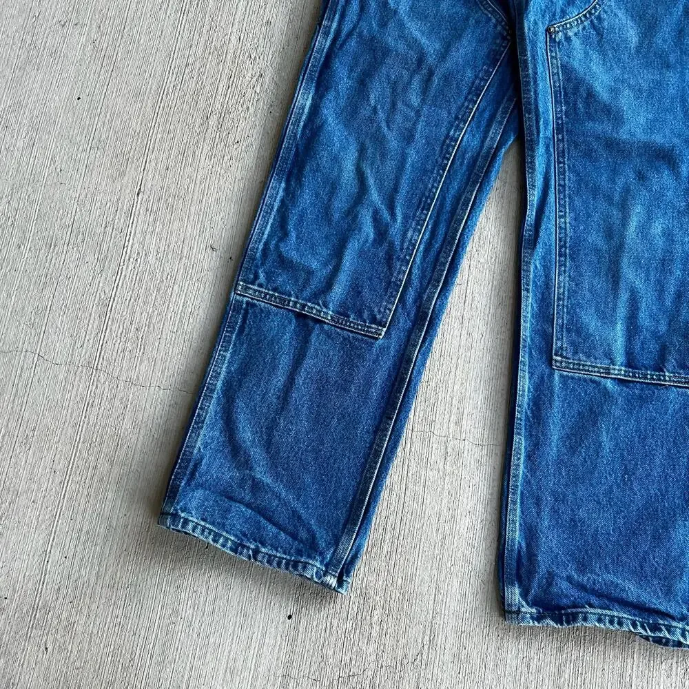 Carhartt denim blue jean double knee work wear carpenter pants